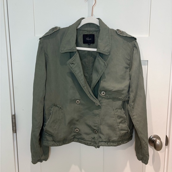RAILS Barclay Utility Jacket
Cropped Military Pea Coat Sage Green Sz XS - Picture 4 of 9